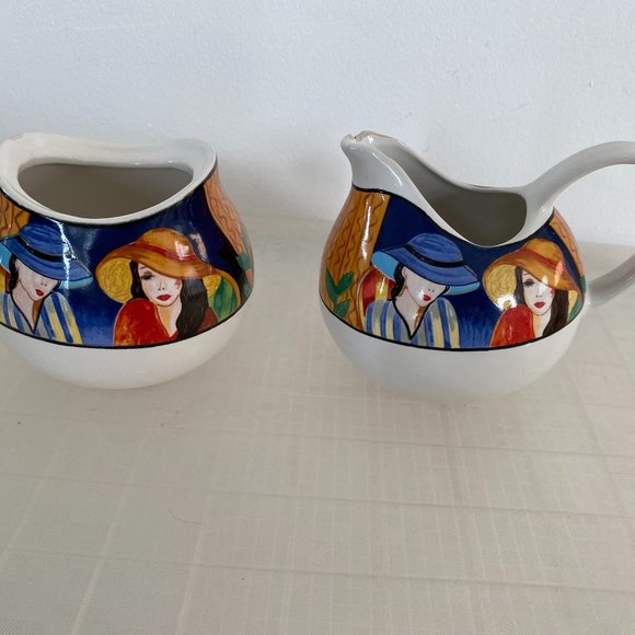 Café de Paris Creamer & Sugar Bowl (No Lid) – Set of 2 - Picture 1 of 9